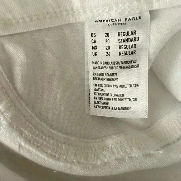 🆕 AEO Plus-size Hi-Rise White Jegging Jeans 20 🆕 - Picture 12 of 14